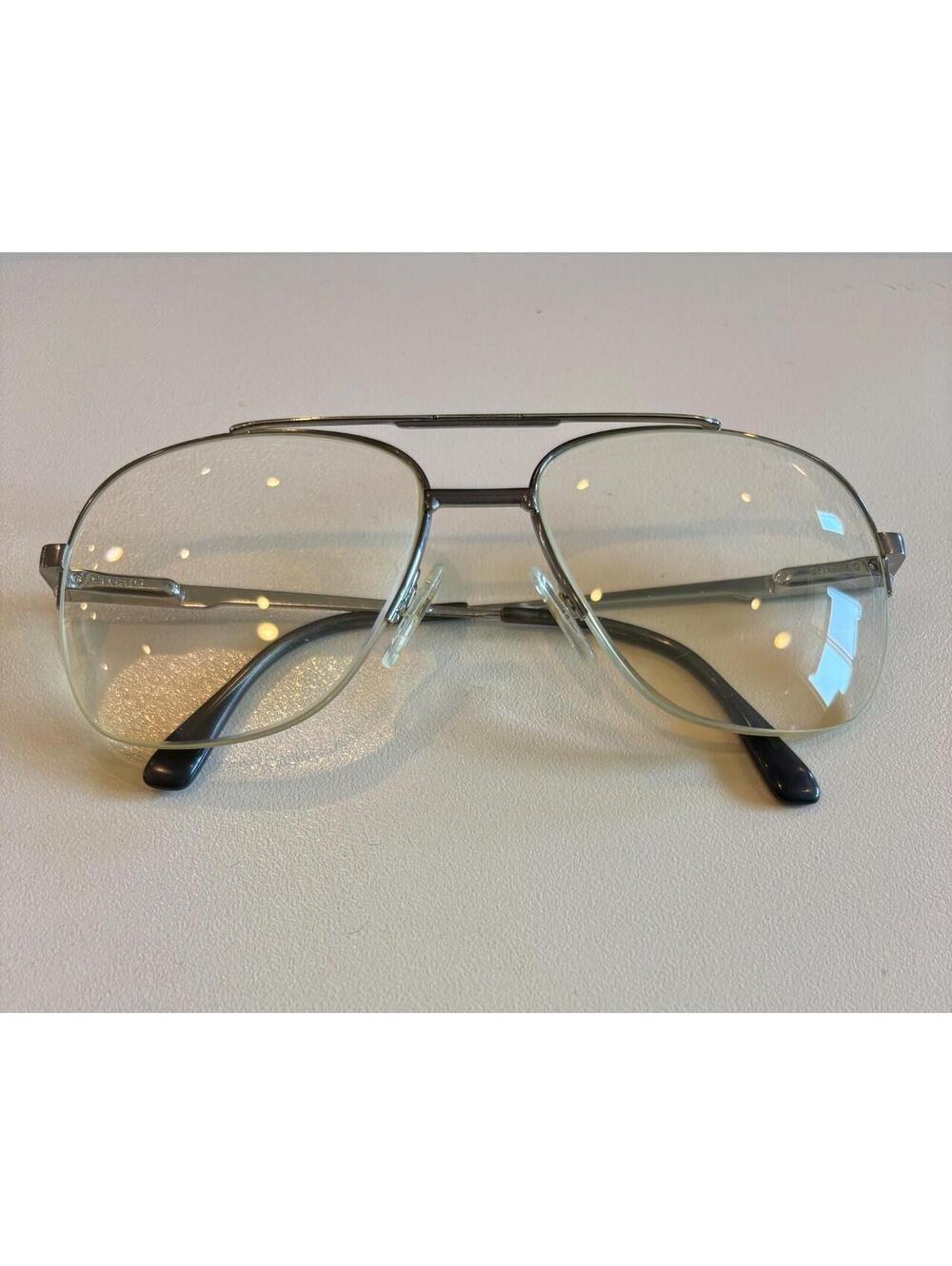 Vintage Safilo Elasta Aviator Eyeglasses Frame Gold Tone Metal Double Bridge
